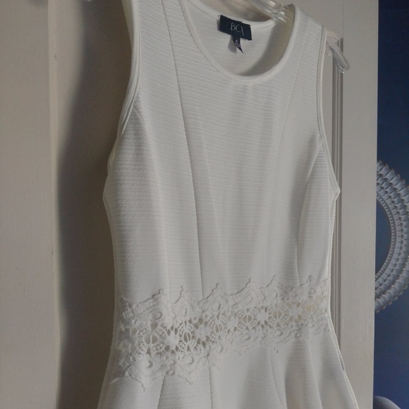 White Lace Peplum Top - Picture 1 of 4
